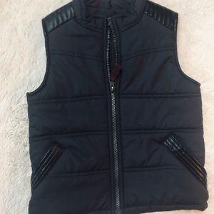 Black zip up vest